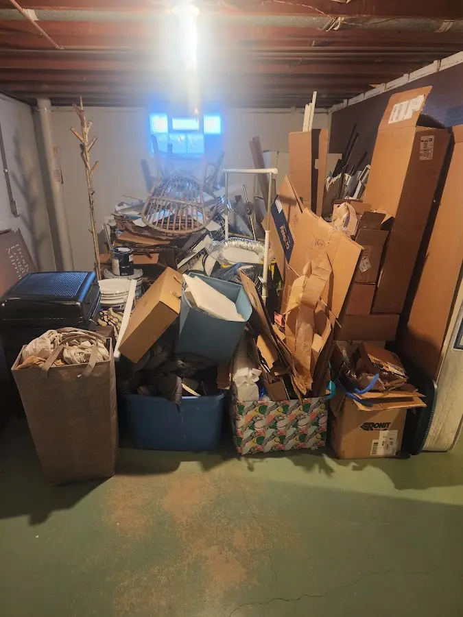 Roll-off dumpster container at job site for Concrete Dumpster Rental in Jerseyville